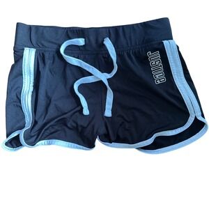 Justice Girls Activewear Running Shorts Black Athletic White Trim Size 8‎